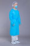 Disposable Thumb Loop 35GSM CPE Plastic Gown For Hospital