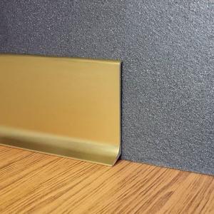 Quality Self Adhesive Aluminum Skirting Profile 60mm Curved Metal Coved Skirting Board wholesale