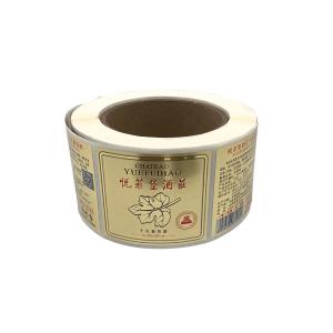 Quality Gold Foil Wine Bottle Sticker Label Waterproof Adhesive Pantone wholesale