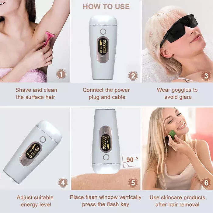 Five Speed 3cm2 Light Area 500000 IPL Permanent Hair Removal
