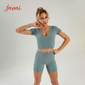 Quality Women'S Ribbed Workout Seamless Gym Activewear Sets RPET wholesale