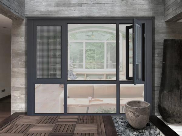 Customizable Soundproof / Insulated Aluminum Casement Windows for Office