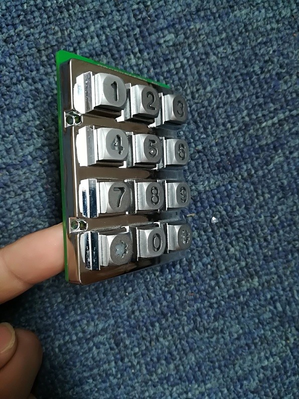 IP65 waterproof rugged 3X4 die cast numeric keypad with back lighted lighting for security system