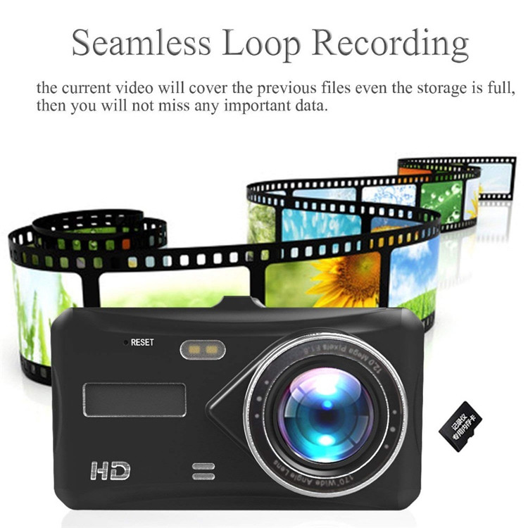 Smart IPS WDR Car Mirror Camera DVR Auto Dashcam Front And Rear