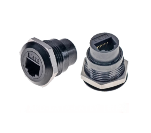RJ45 CAT6 Zinc Alloy Square Data Connector Dustproof Audio Connector for Industrial Electronics Accessories