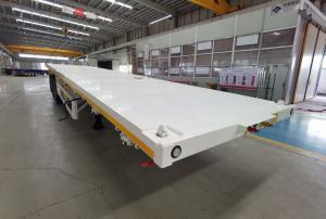 Quality 150t Heavy Mechanical Suspension Flatbed Semi Trailer for 20FT 40FT Container Transport wholesale