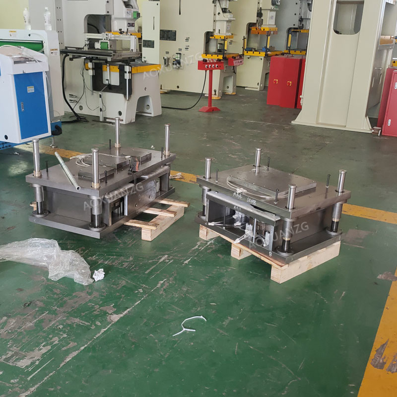Food Grade Auto Stacker Aluminum Foil Box Making Machine For Tray Cup Plate