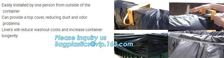 12Mill Open Top Dumpster Drawstring Container Liners,12Mil Reusable Open Top Drawstring Dumpster Container Liner, BAGEAS