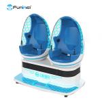 Two Playes 1.2KW 9D Virtual Reality Cinema / VR Egg Chair For Amusement Park