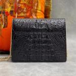 Authentic Crocodile Skin Women Flap Purse Genuine Alligator Leather Lady Small