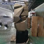 Hot selling large-scale abstract outdoor square geometric metal art geometric