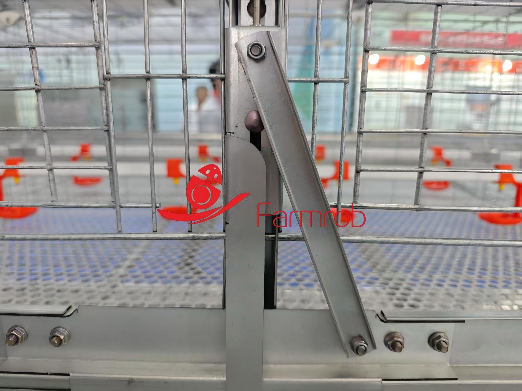 327 Cm2 Safe 6-Tier Al-Zn-Mg Poultry Cage System For Small Chicks 1800x600x450mm Dimensions