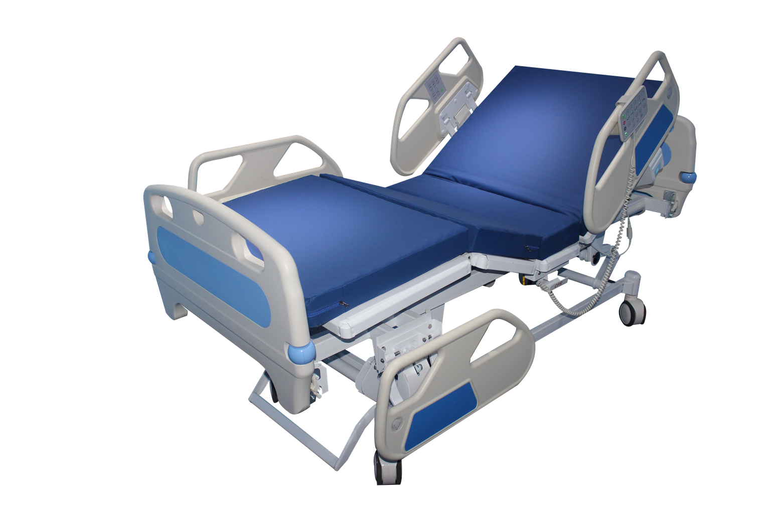45cm Height Adjustment Electric Hospital Bed 500MM 5 Function Icu Bed ABS Rail