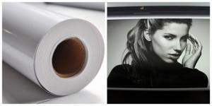 Quality 200gsmsemi Gloss Photo Paper , Inkjet Printing Wide Format Printing Paper Rolls wholesale