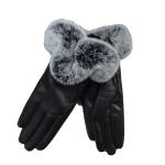 New Collection Fashion Genuine leather Rex Rabbit Fur Cuff Wool Lined Sheepskin