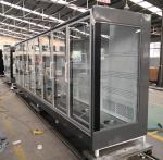 Fan Cooling Supermarket Multideck Display Refrigerator With Glass Door