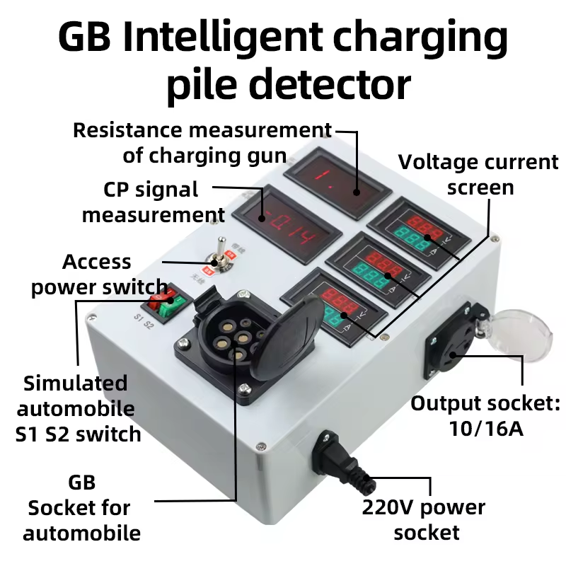 Energy EV Charger Tester 380VAC GB/T Tester 220-380V 32A Portable Charging Station