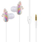 PVC Customized Promotional Gifts Cartoon Unicorn Earphone Wired Stereo Animal