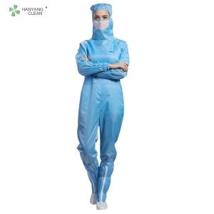 China 75D / 100D Yarn Anti Static Overalls Customized Logo Printing For Pharmaceutical Industry on sale