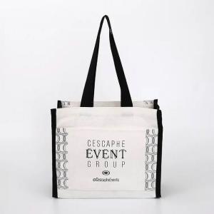 Quality Economical Black Rope PP Non Woven Bags , Personalized White Non Woven Bag wholesale