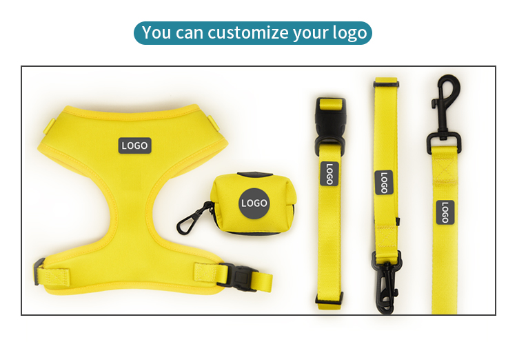 Polyester Leopard Print Pet Harness Sets Logo Adjustable Collar Leash Mesh Dog Harness