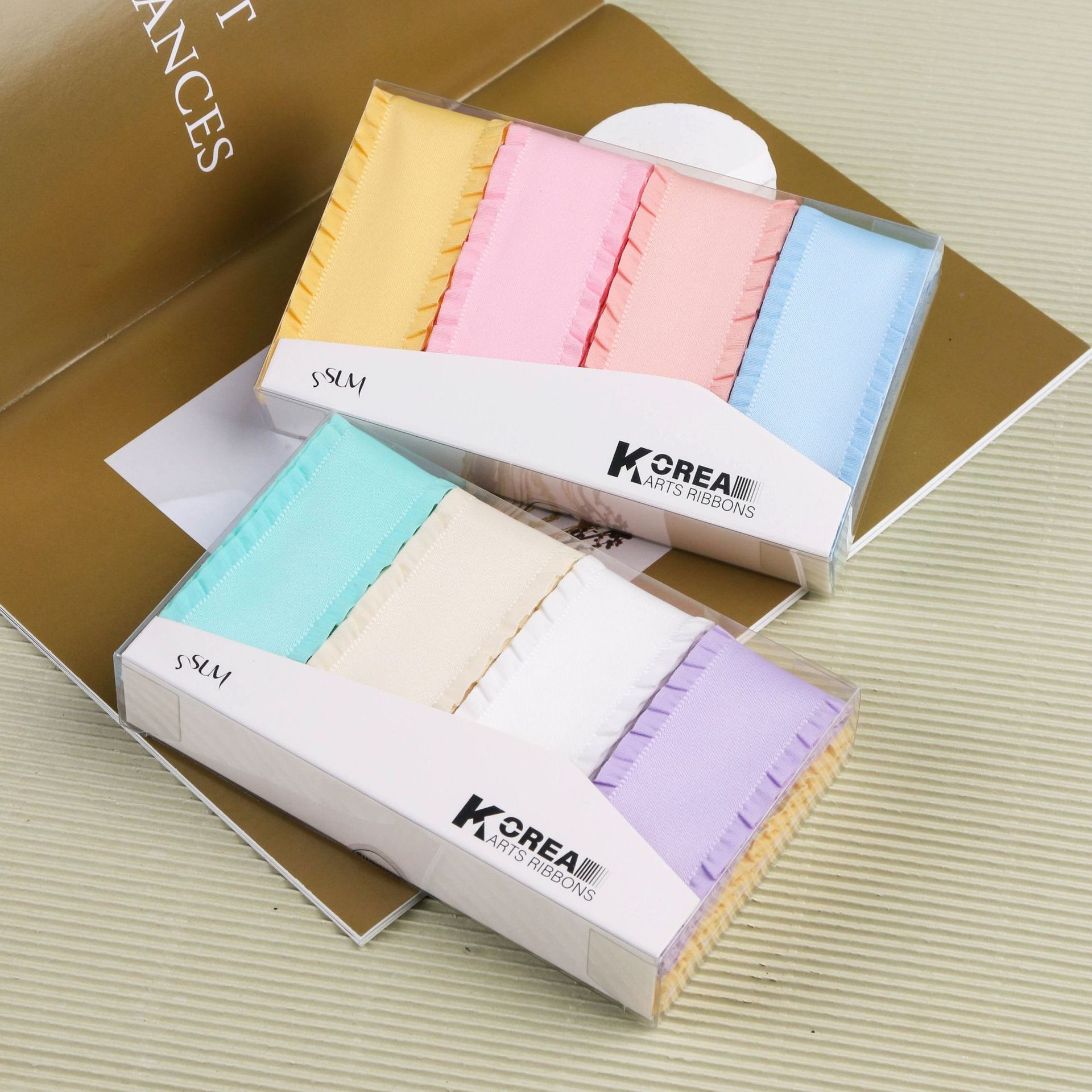 Wrinkle Edge Polyester Satin Ribbon 25mm-38mm Double Faced Satin Ribbon