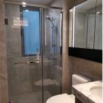 SGCC Tempered Glass Shower Enclosure Stainless Steel Hinged Swinging Shower