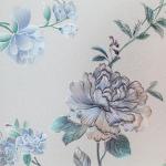Blue Rose Textured 3D Decorative Window Glass Film UV Resistant