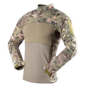 Quality Customized Color Men's Long Sleeve Knitted Shirt Uniform for Summer Frog Training Suit wholesale