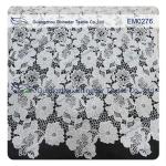 Mesh polyester lace Fabric White Flower Embroidered Lace material for girls