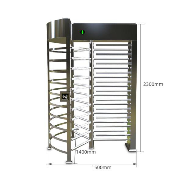 Manual Auto Full Height Turnstile 550mm Passage Width For Government Building