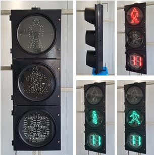 3-Aspect RG Pedestrian And RG Countdown Timer Road Traffic Light