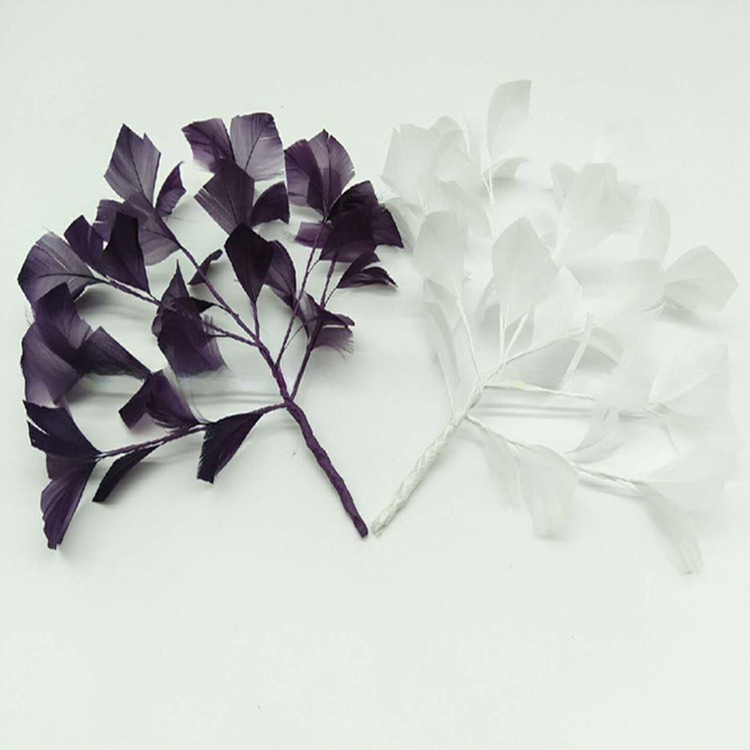15*30 cm Goose Feather Flower Mount with Wire Accessory Fast and Secure UPS Shipping