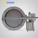 Flange Ends Butterfly Valve For Cement Silo Hopper Bins SICOMA Ductile Iron