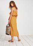 Boho Clothing Women Adjustable Straps Maxi Linen Dress