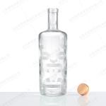 Healthy Lead Free Glass Bottle For Whiskey Vodka Brandy Gin Rum Screen Printing