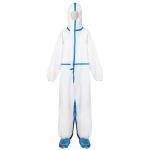 EN 14126 Disposable Protective Suit , Hooded Disposable Coveralls