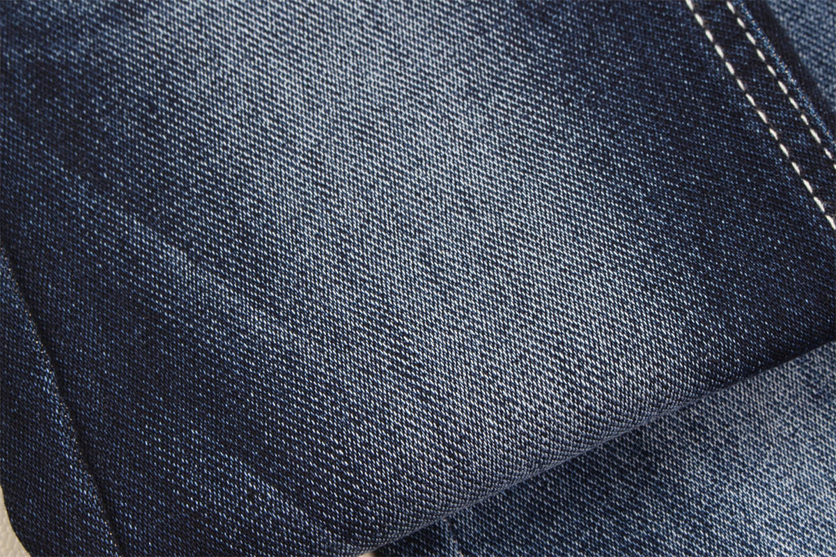 11 Oz AB Yarn Fake Knitting Blue Denim Fabric For Man Jeans Stretch India Market Style China Factory