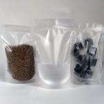 Transparent Food Packaging PE Plastic Stand Up Pouch with Aseptic Logo