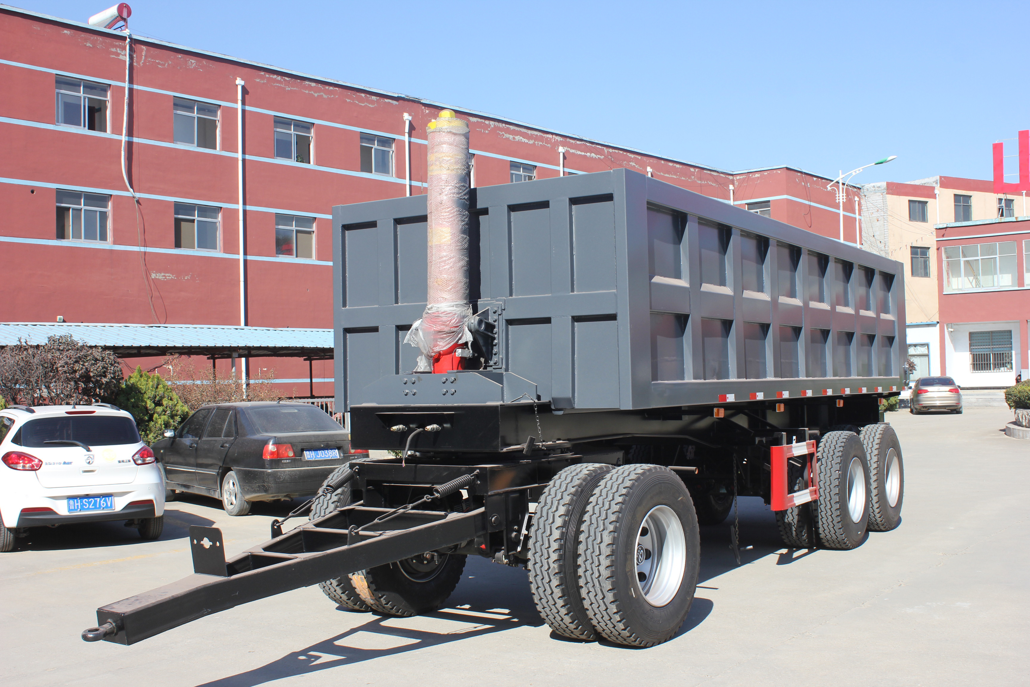 Drawbar Turntable Full Type Trailer with 50T Max Payload and Optional Logo Printing