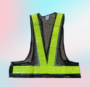 Quality 100% Polyester Fiber reflective stripe vest(mesh) Common white white reflective film wholesale