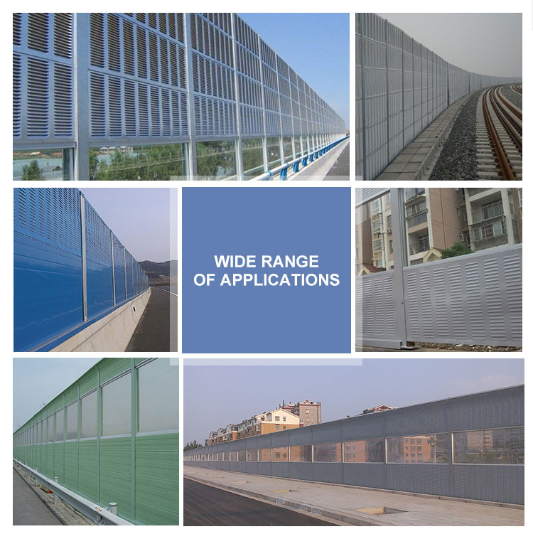 Outdoor Natural Color Road Sound Barrier Wall 0.8-1mm Thickness For Highway