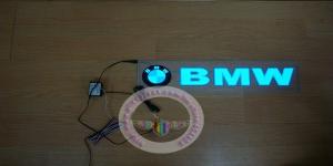 Quality high bright flashing el car sticker/ car logo/ car badge wholesale
