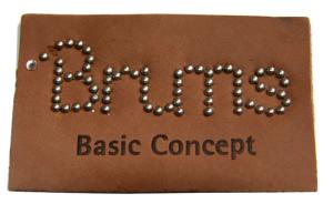Quality Brown stamped heat burned metal pin logo suede Leather Patches for jeans wholesale