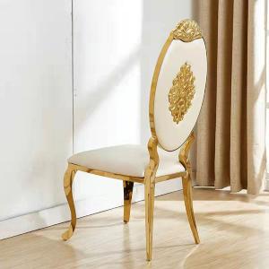 Quality Light Luxury Black PU Leather Dining Chairs With Backrest wholesale