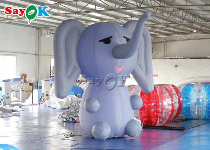 Parade Event Inflatable Cartoon Characters Elephant With Blower