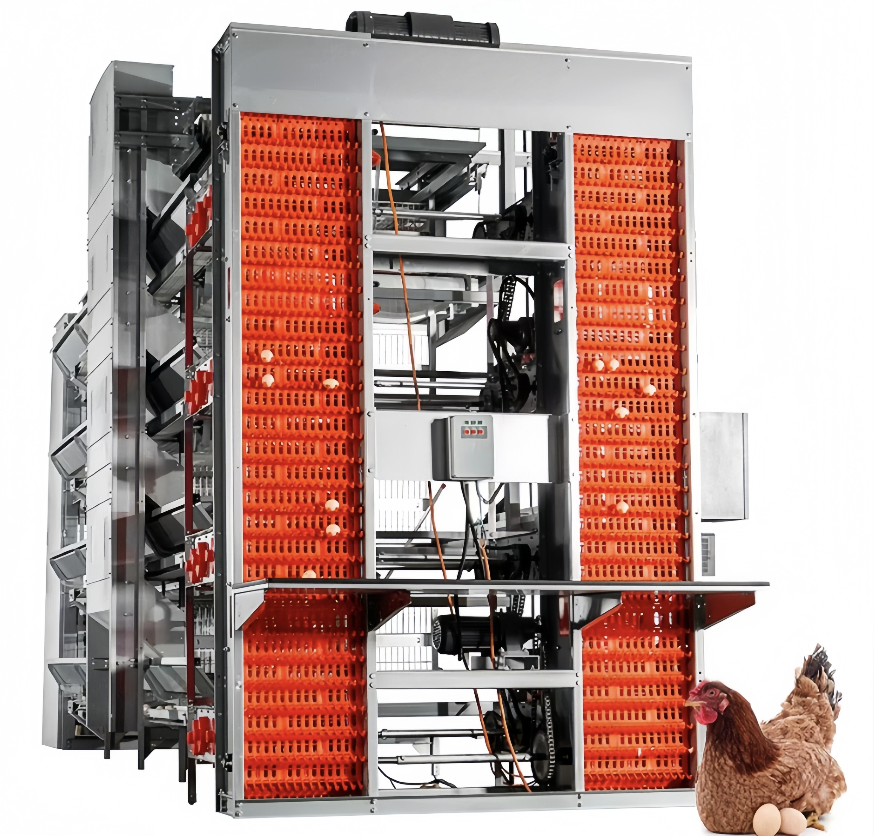Animal Feeding Chicken Layer Cages 8 Tiers 9 Tiers H Type Layer Hen Cage