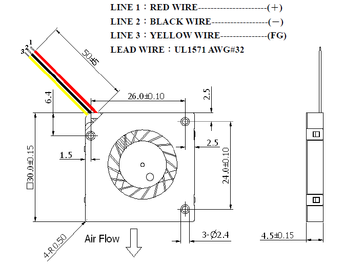 Ultra Thin CPU Cooling Fan Mini Blower Type 5V DC Brushless Hydraulic Bearing