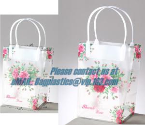 Quality clear PP carry bag, PP Supermarket clear pvc Shopping plastic Bag, Fashion clear plastic shopping bags with handles wholesale