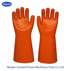 Quality Straight Cuff Rubber Latex 35KV Insulating Electric Gloves wholesale